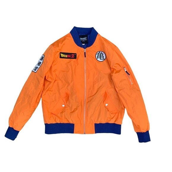 Rare Dragon Ball Z Embroidered Bomber Jacket Orange Medium - Picture 5 of 6